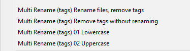 Separate scrtipts to run rename, show preview, undo tags without making changes