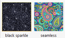 black sparkle is a folder, seamless is an image