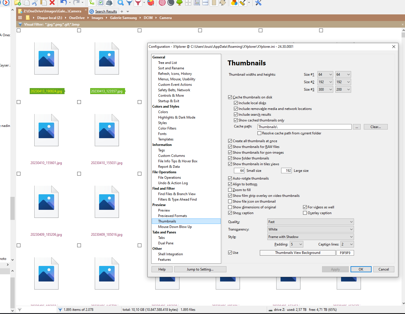 thumbnails auto creation failure in XYplorer 20230413a.jpg