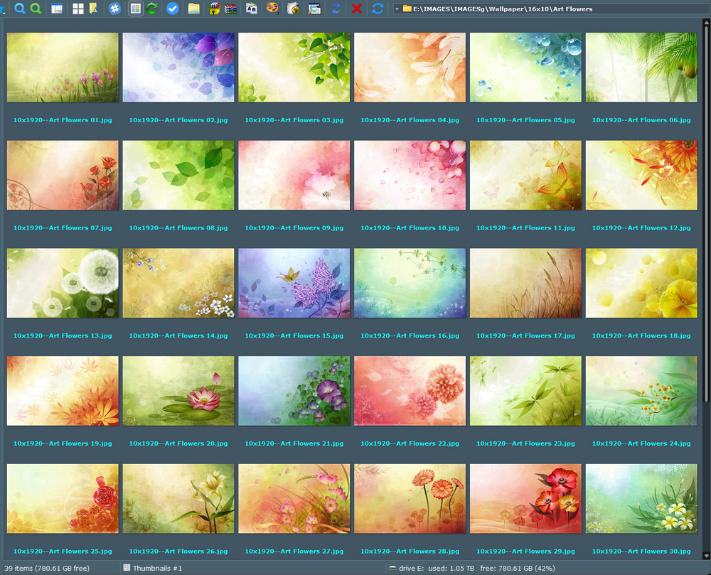 Set XY to display thumbnails: