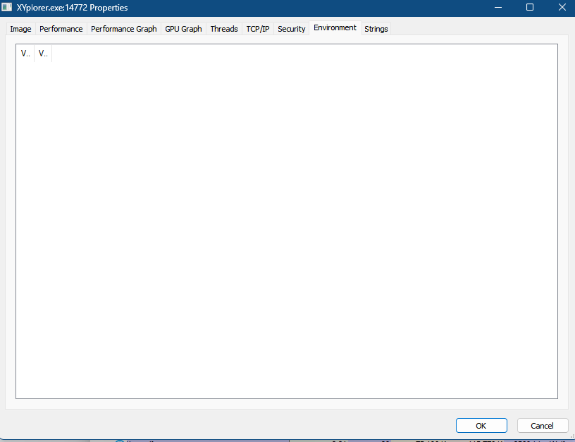 XY not starting environment.PNG