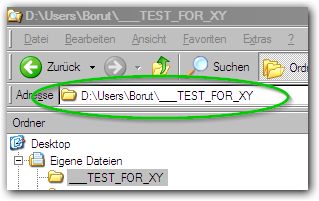 In AB: D:\Users\Borut\___TEST_FOR_XY