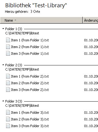 Screenshot of how WE arranges items in the Library