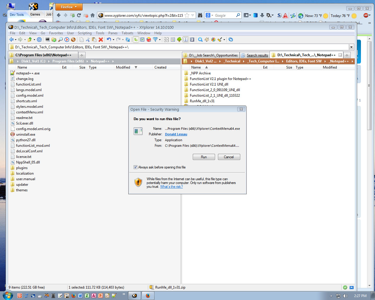 XYplorer with Run window on mouse right-click.jpg