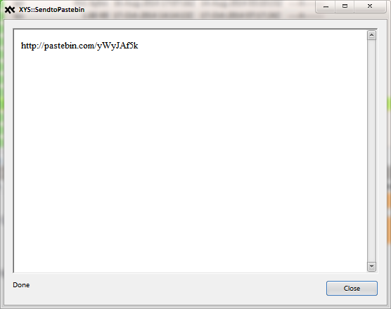 url to created paste appears after SUBMITting