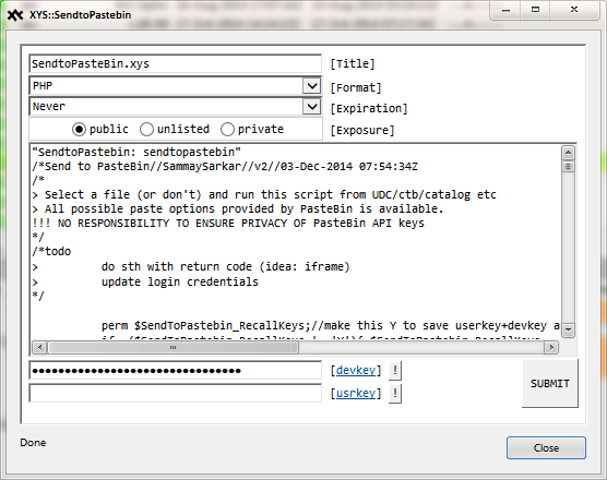 paste body is filled up with selected file content