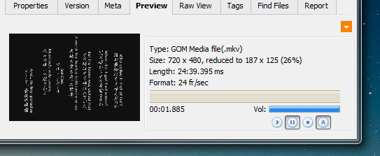 MKV File In Preview Tab