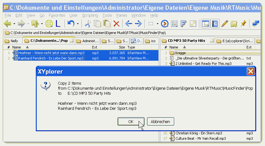 Example output of my DialogCOPY.xys script